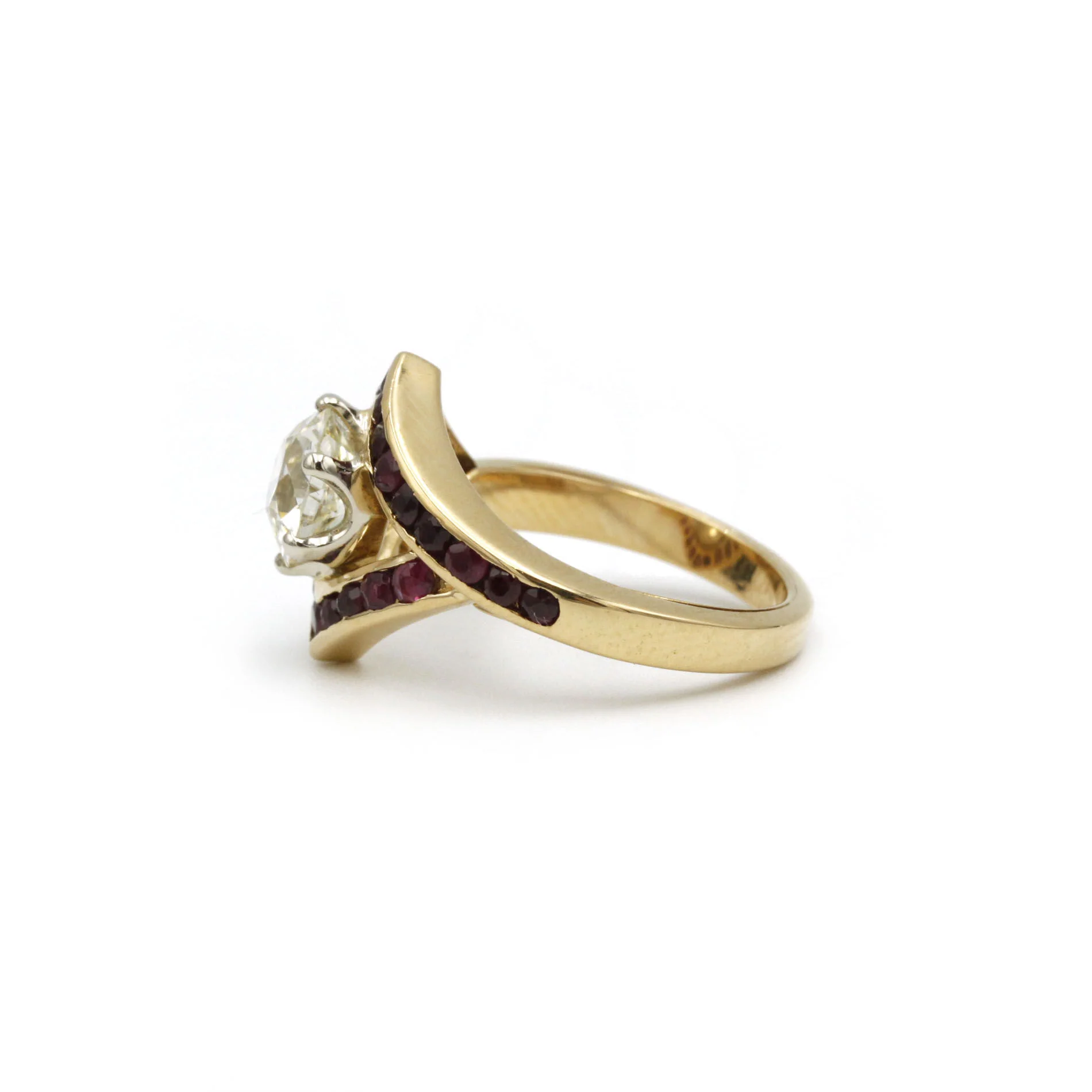 Ring - Gold, diamonds & rubies - Image 2