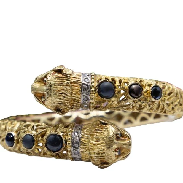 ZOLOTAS "Chimera" bracelet in yellow gold, sapphires and diamonds