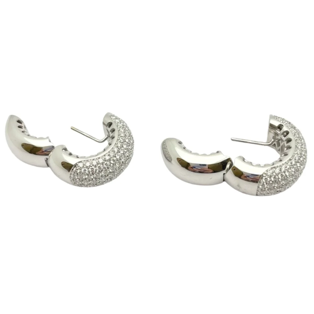 Earrings in 18KT gold with diamonds natural ct 7.50 VVS G. Inscription ROCCA - Image 2