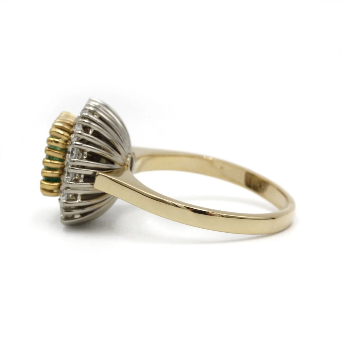 Ring - Gold, Emerald & diamonds - Image 3