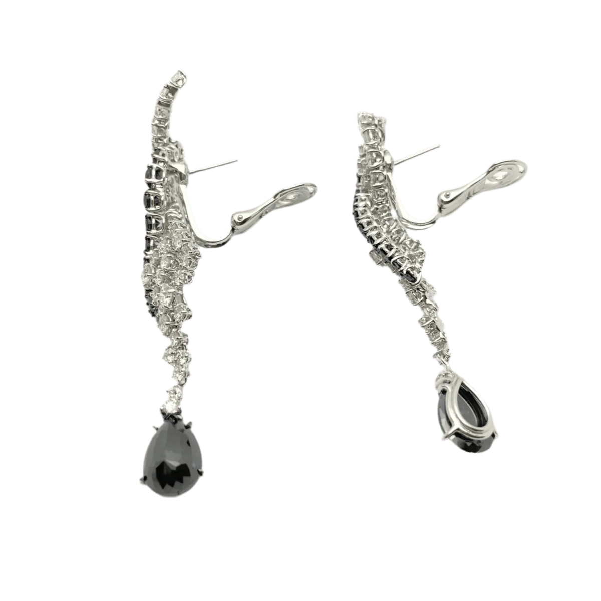 Earrings Nails in white gold and diamonds - Image 3