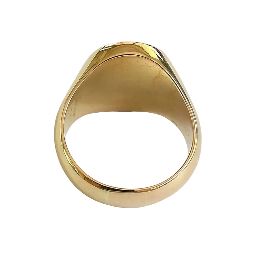 Yellow gold signet ring - Image 4