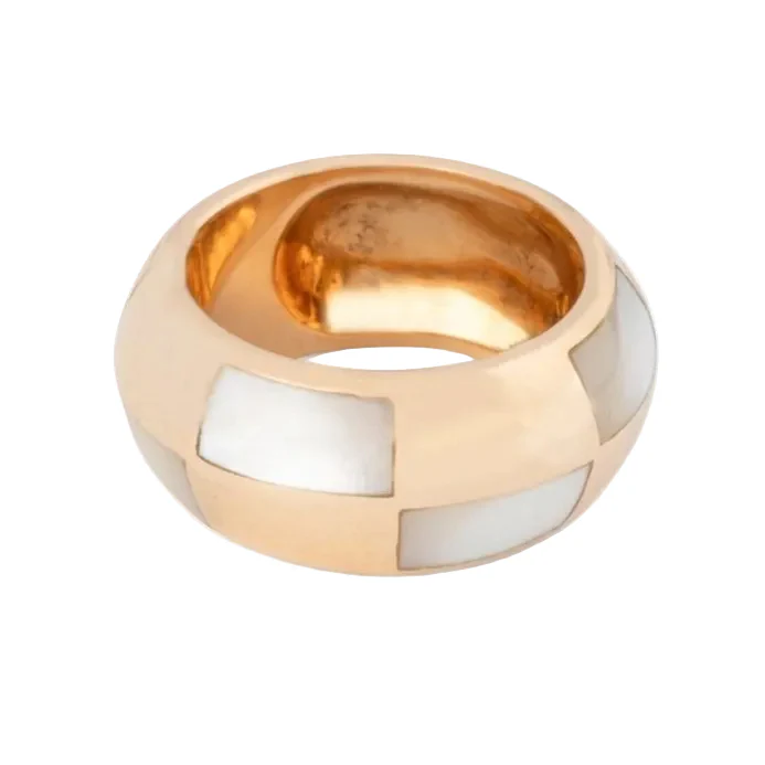 Ring MAUBOUSSIN headband in yellow gold and mother-of-pearl