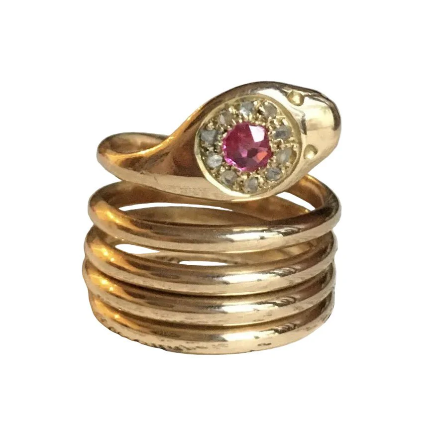 Rose gold, Ruby and Diamond Bandeau Ring