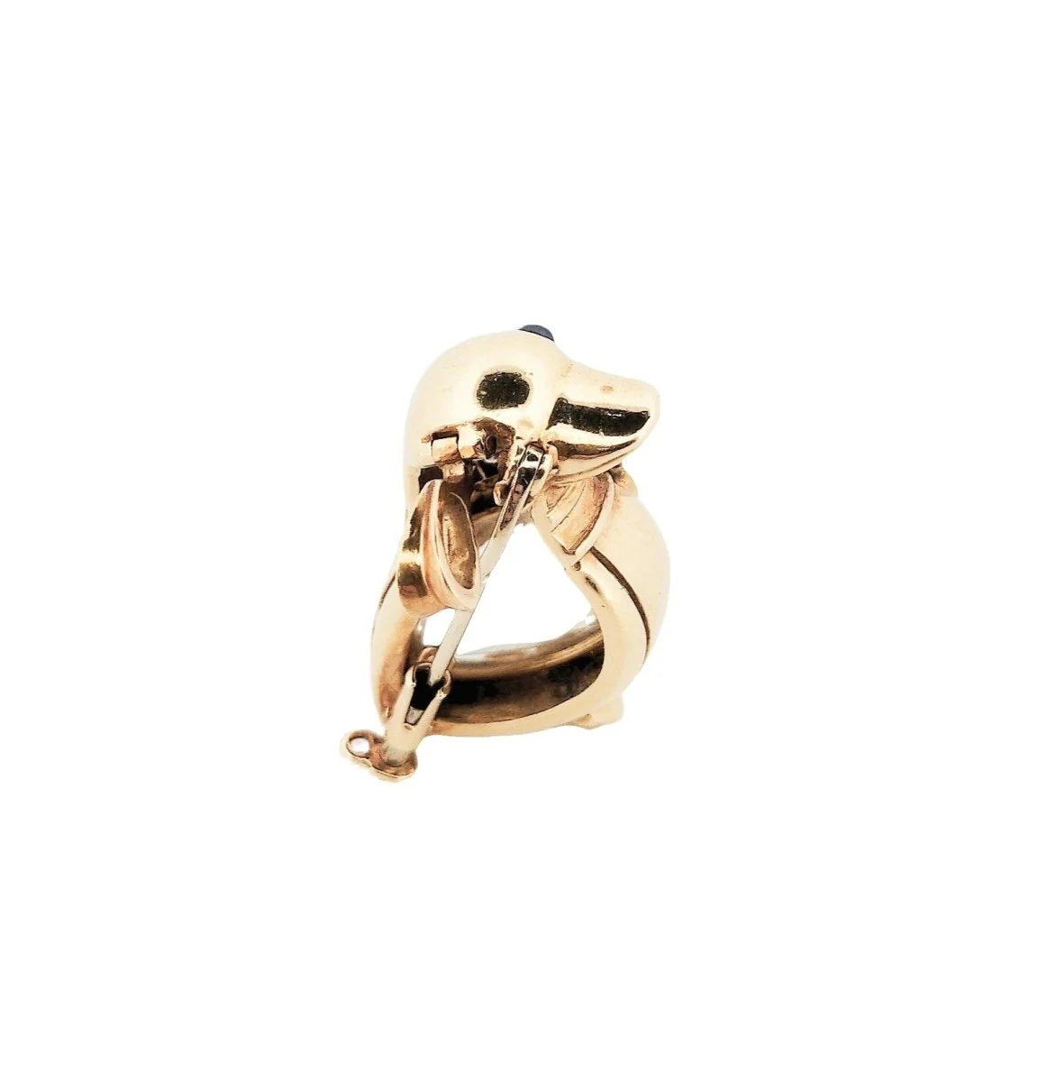 BOUCHERON “Bird” Clip brooch in yellow gold and rock crystal - Image 2