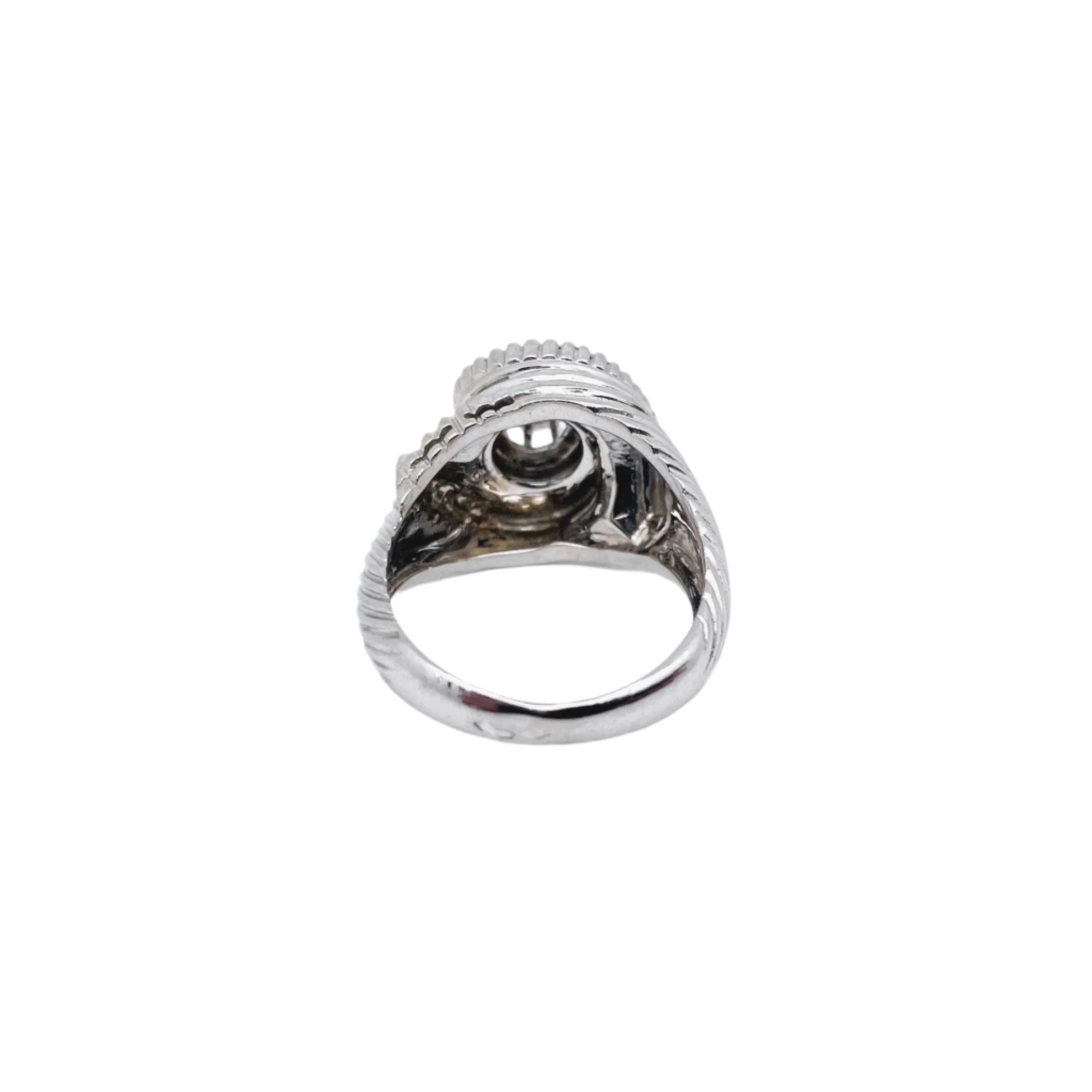 White gold platinum and diamond Tourbillon ring - Image 6