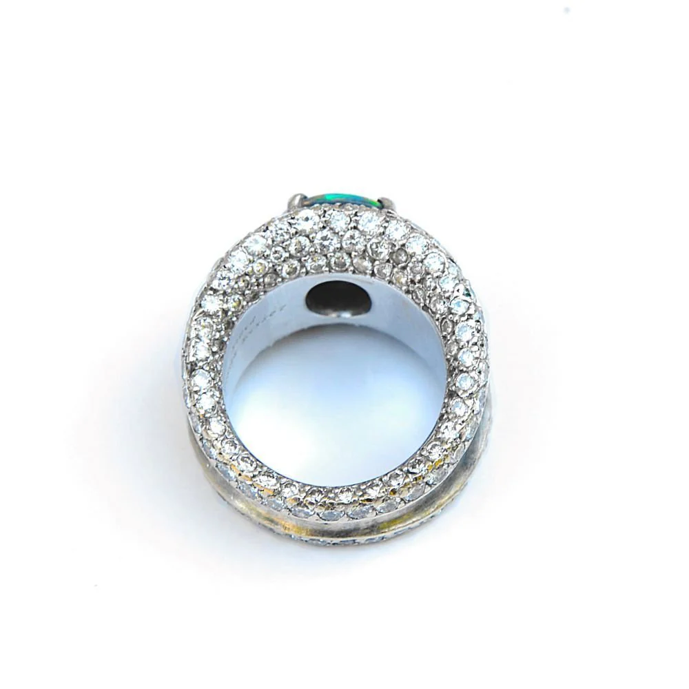 Lorenz Baümer ring in silver, platinum and opal - Image 9
