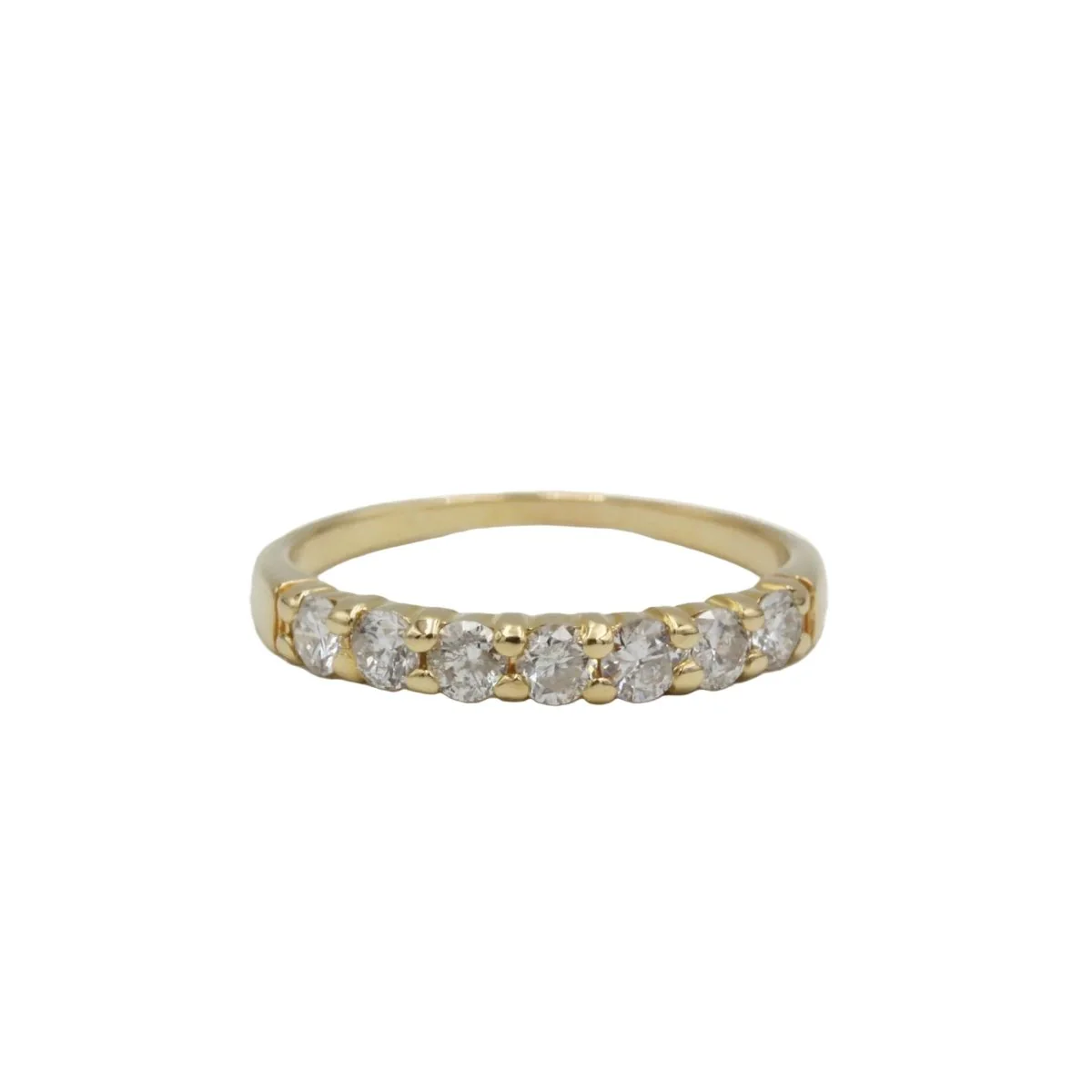 Half Wedding Ring - Gold & Diamonds