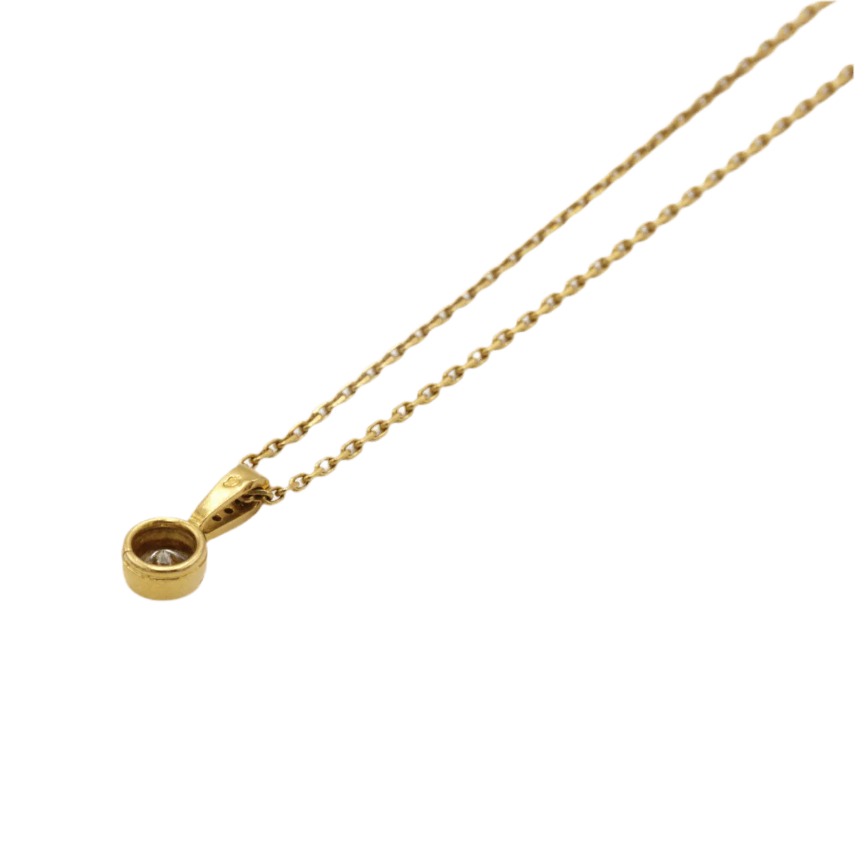 Necklace Pendant in yellow gold and diamonds - Image 3