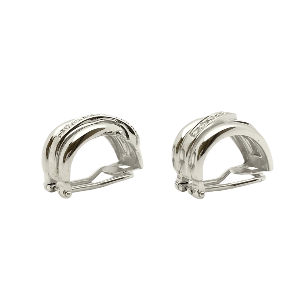 Earrings Clips in white gold and diamonds - Image 2