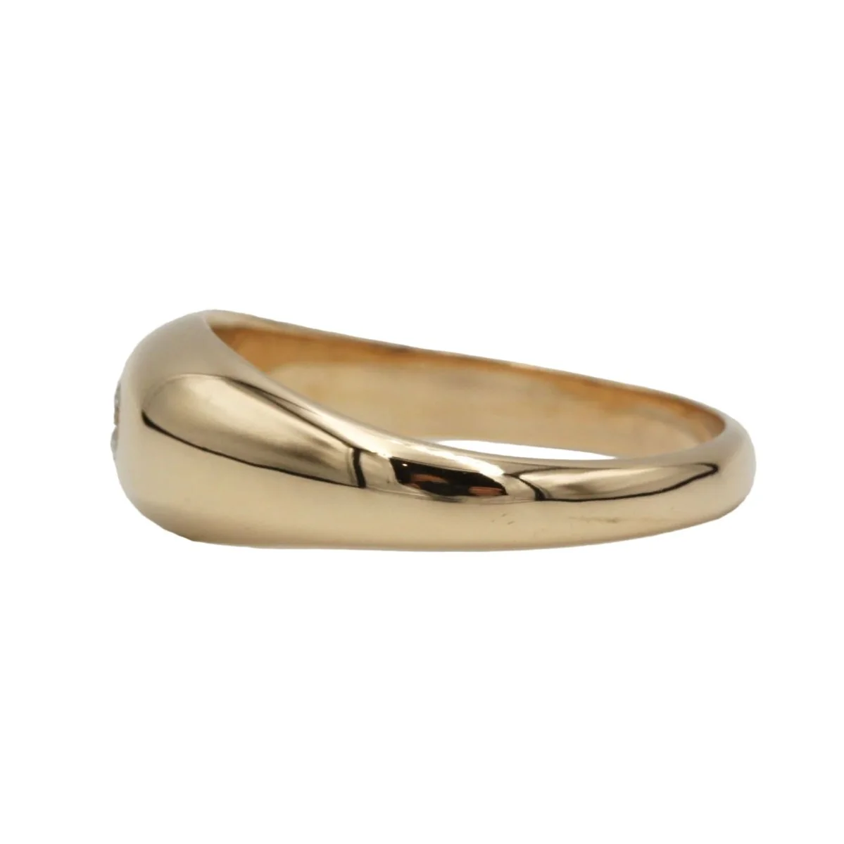 Jonc ring in yellow gold and diamond - Image 3
