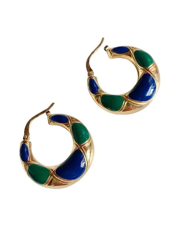 Creole earrings, in 18k yellow gold