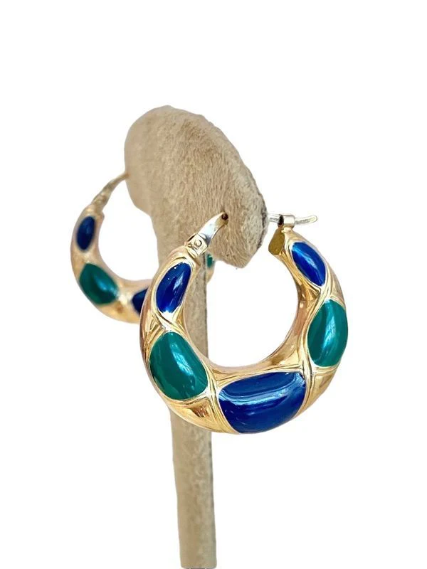 Creole earrings, in 18k yellow gold - Image 3