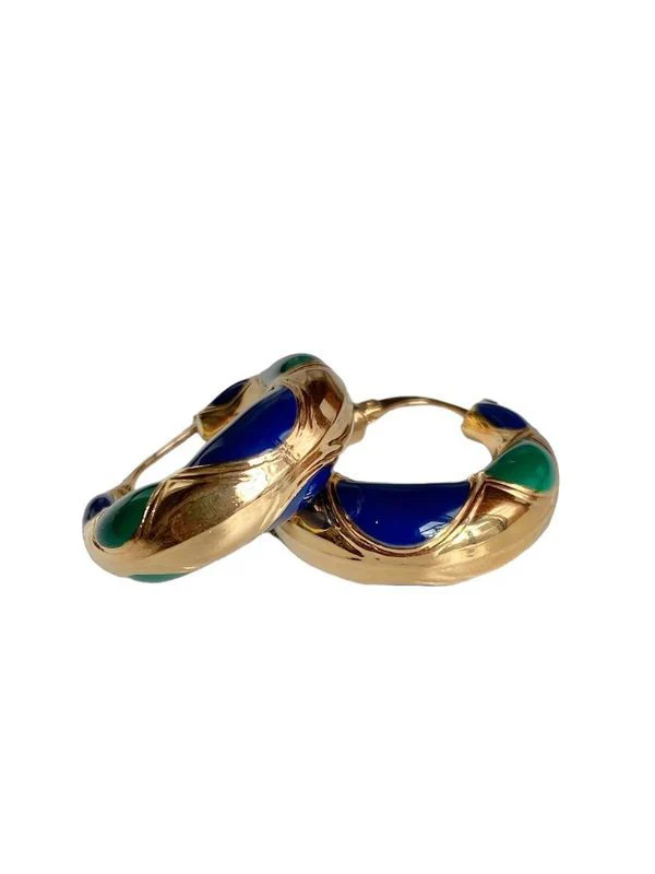 Creole earrings, in 18k yellow gold - Image 4