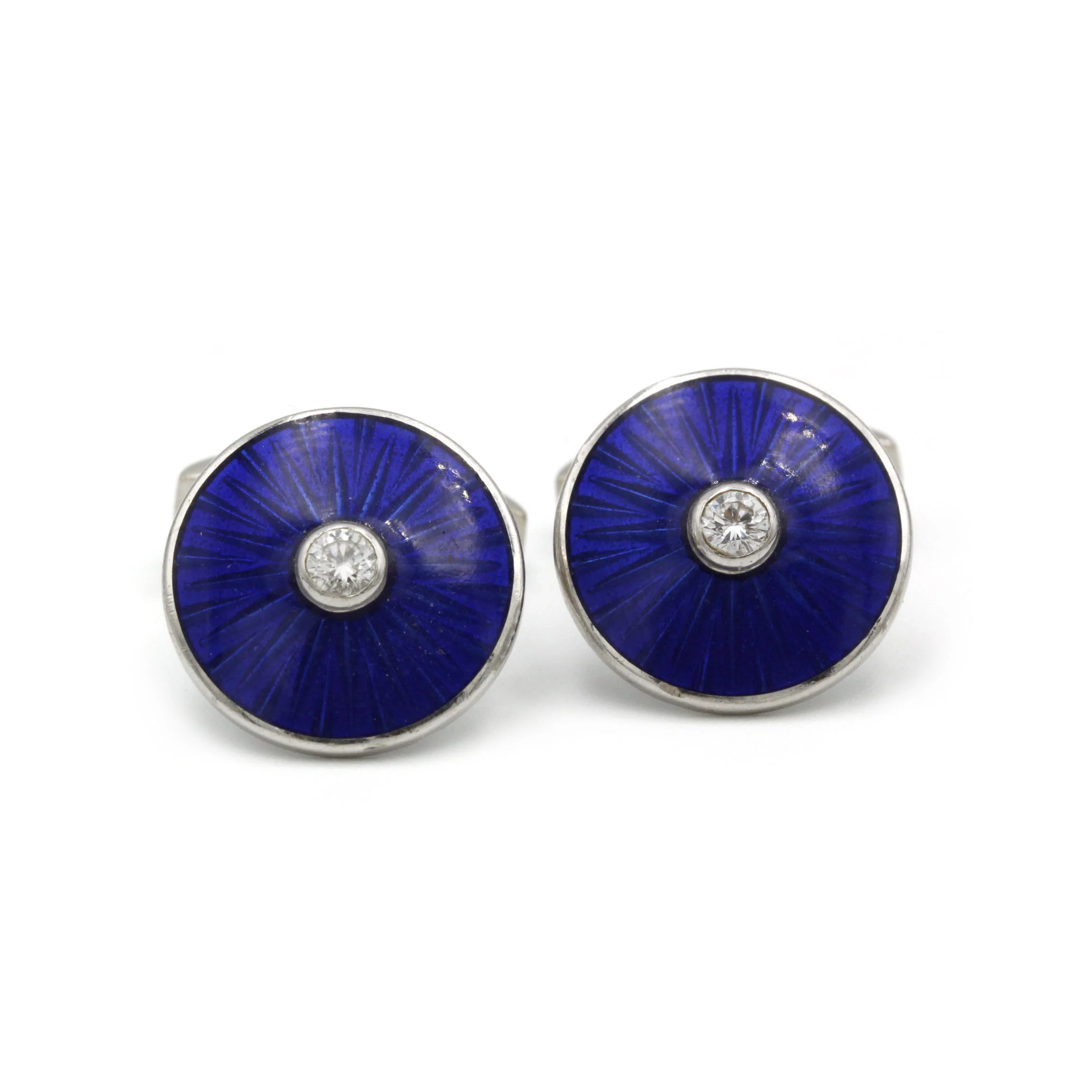 Cufflinks - Gold, enamel and diamonds
