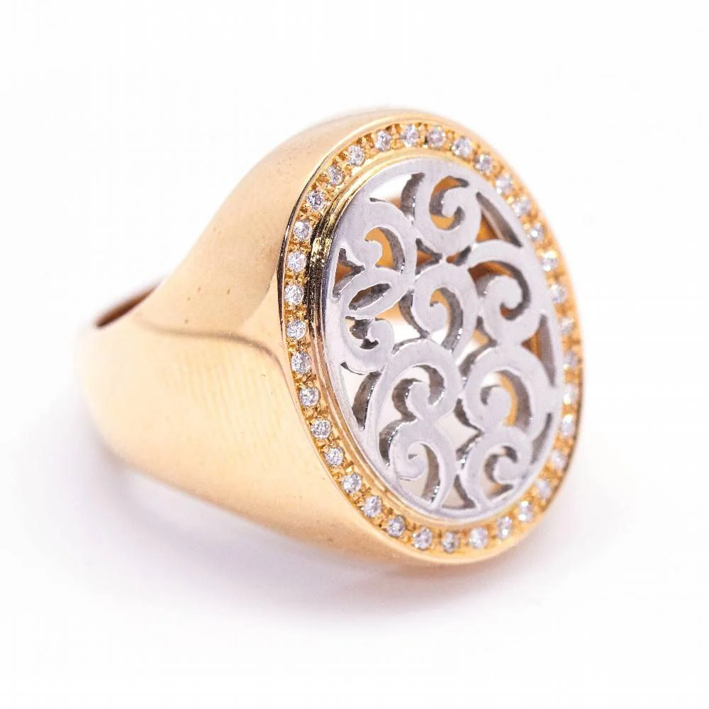 Ring SIGNAL in white gold, rose gold and diamonds