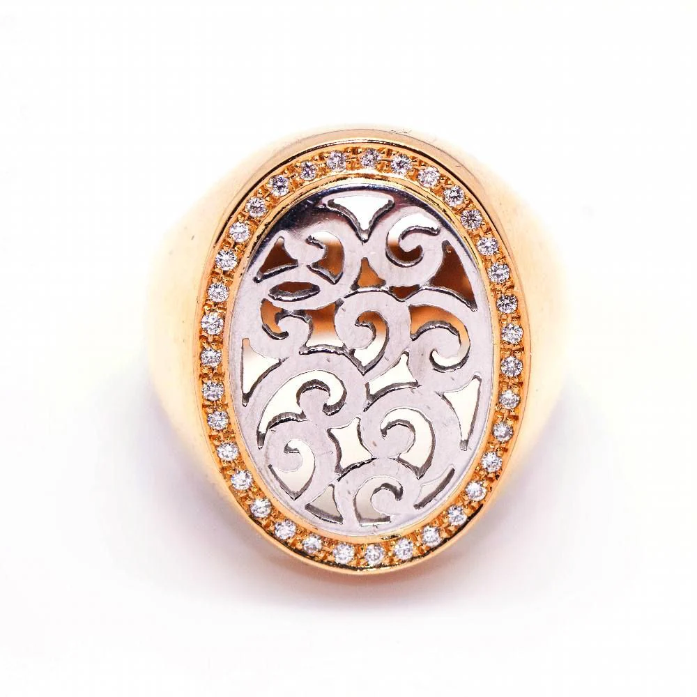 Ring SIGNAL in white gold, rose gold and diamonds - Image 3