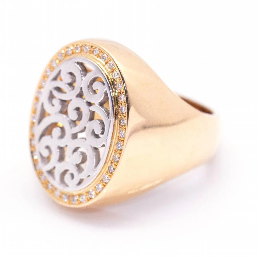 Ring SIGNAL in white gold, rose gold and diamonds - Image 4