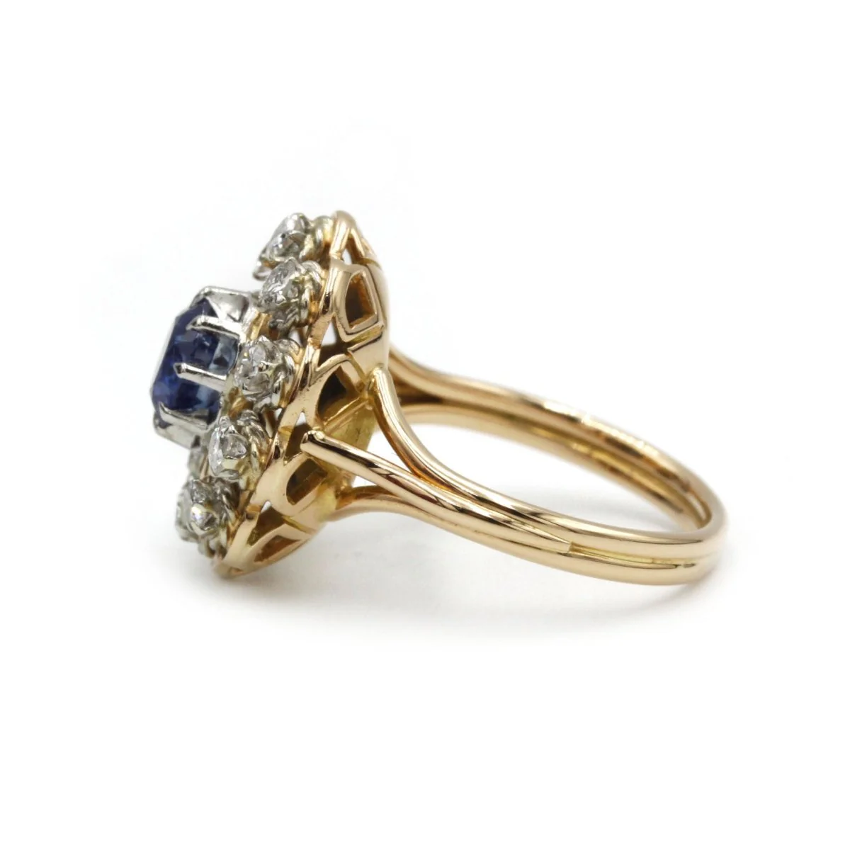 Ring - Gold, sapphire and diamonds - Image 7