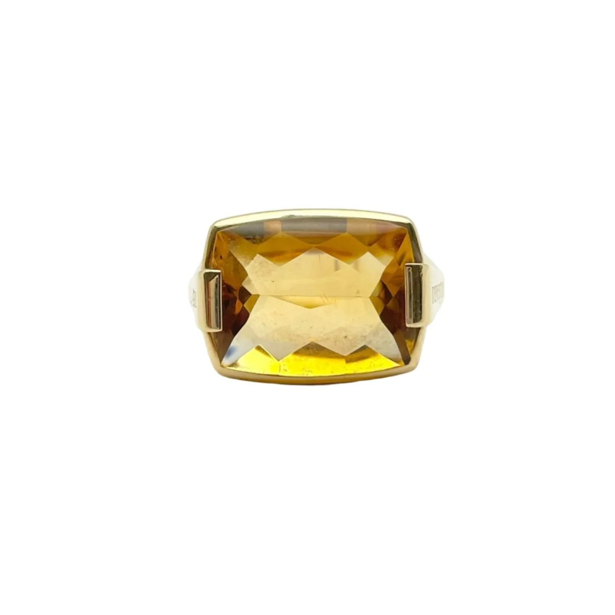 BULGARI "Metropolis" Cocktail Ring in yellow gold and citrine