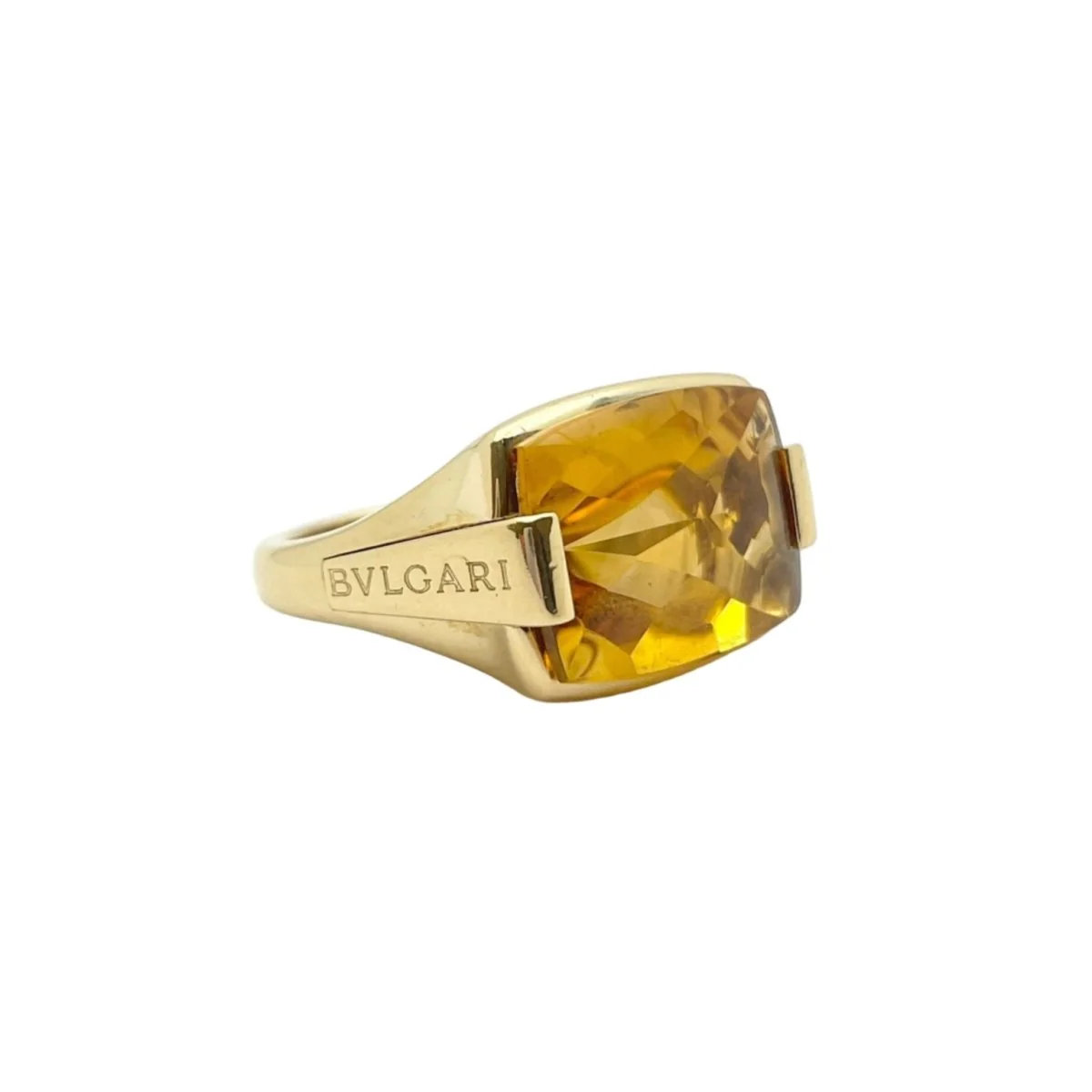 BULGARI "Metropolis" Cocktail Ring in yellow gold and citrine - Image 2