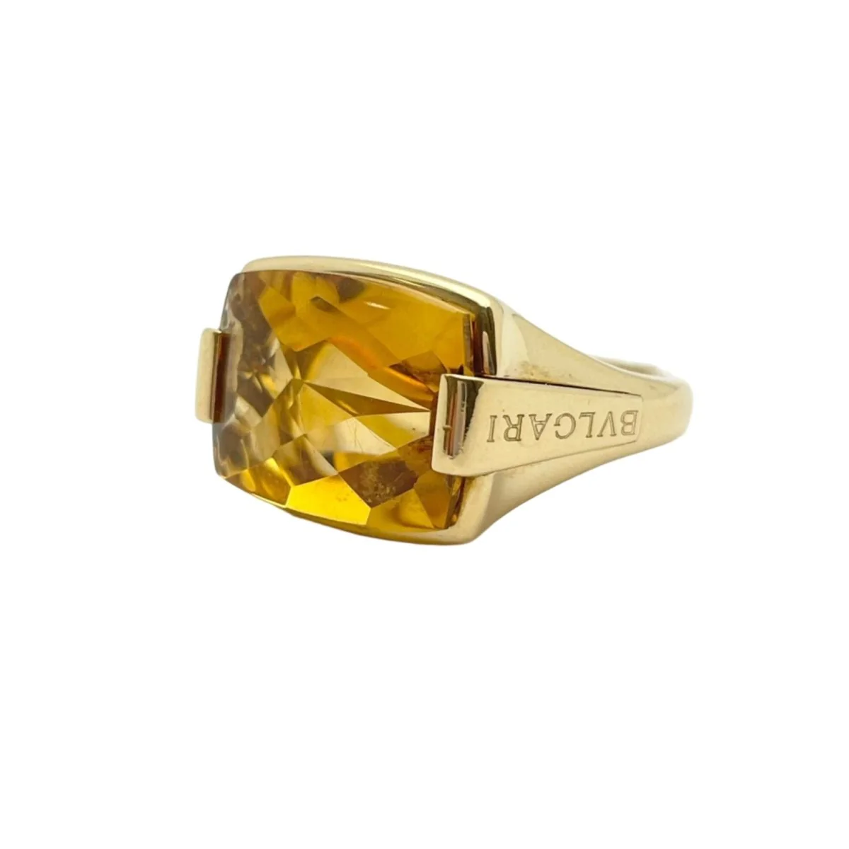 BULGARI "Metropolis" Cocktail Ring in yellow gold and citrine - Image 4