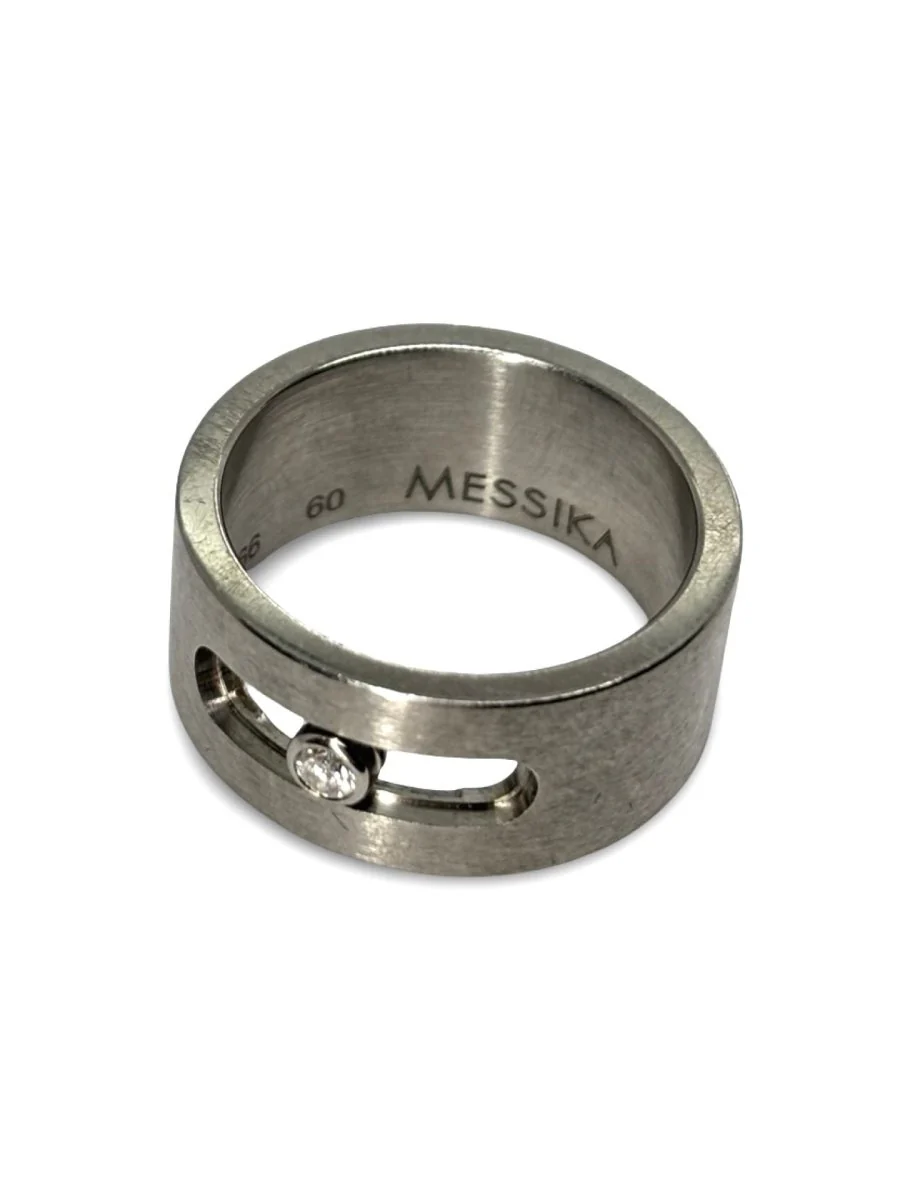 Ring MESSIKA "Move" headband in titanium and diamond - Image 5