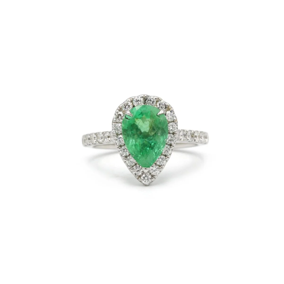 Ring - Gold, emerald & diamonds