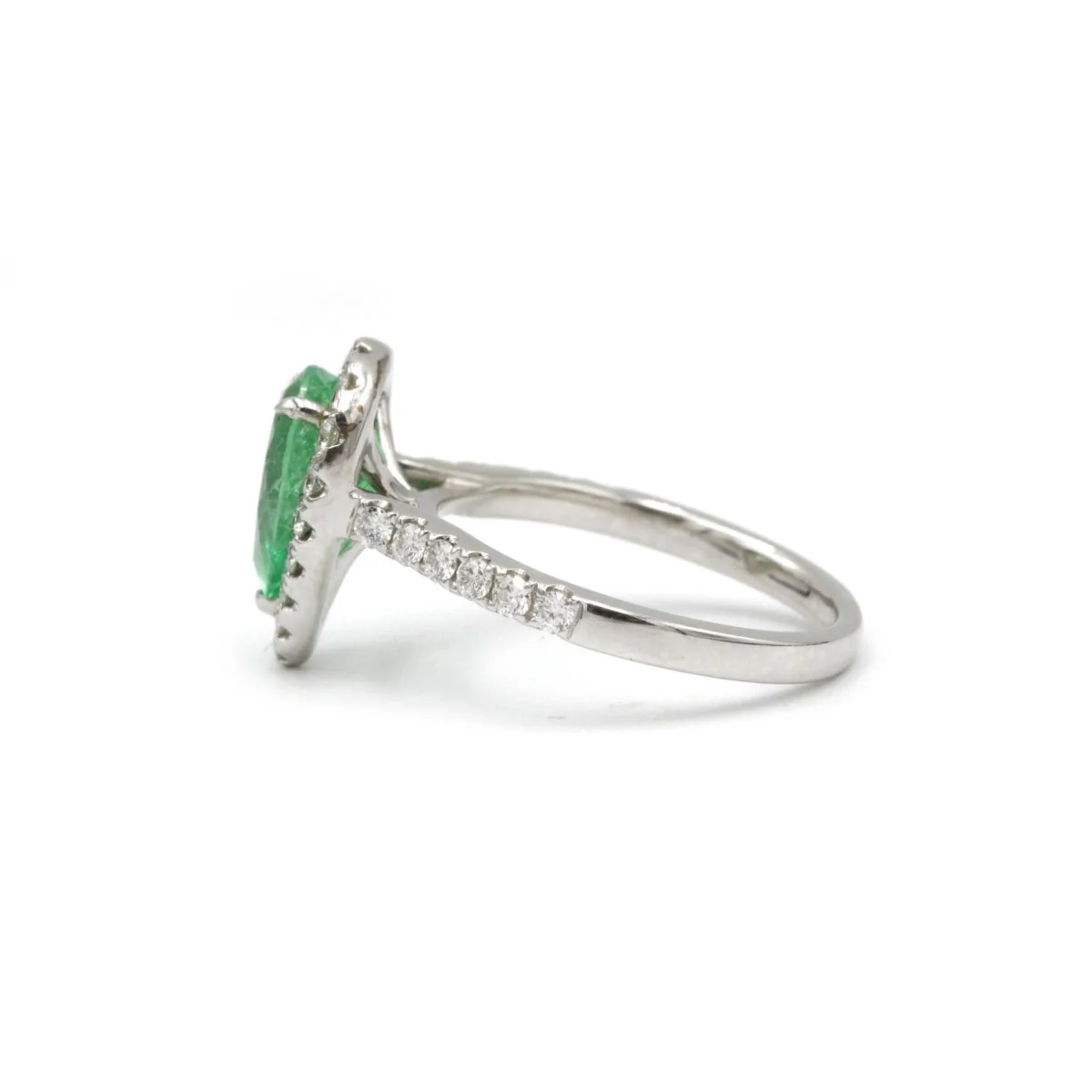 Ring - Gold, emerald & diamonds - Image 2