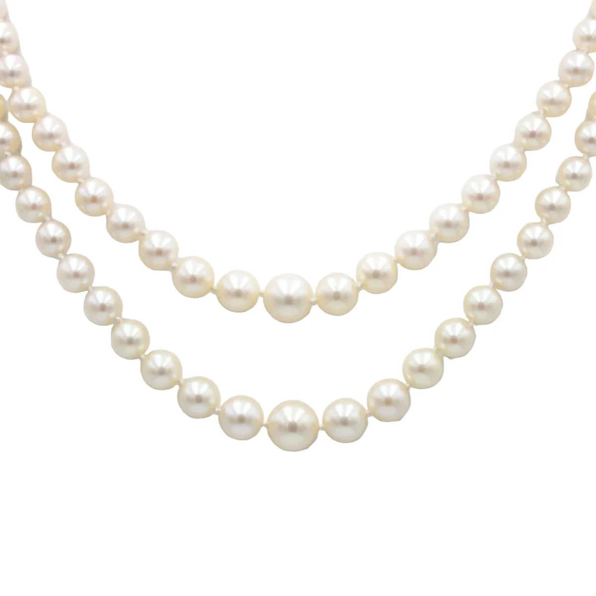 Necklace in yellow gold, pearls and emeralds