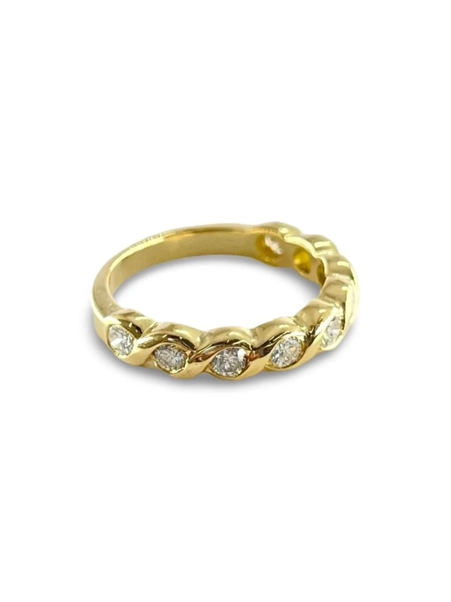 Gold and diamond half-eternity ring, 0.54 ct - Image 3