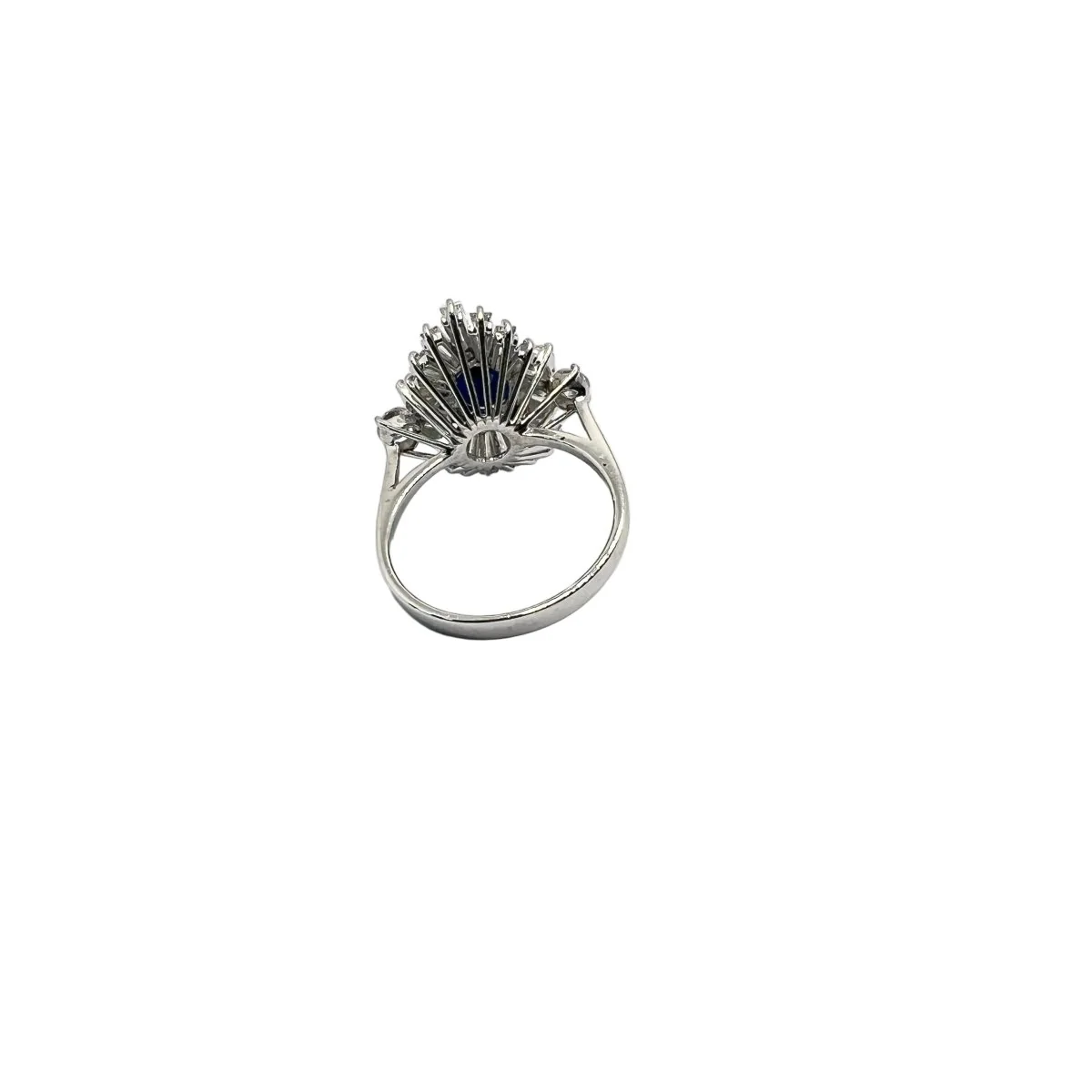 Ring in 18-carat gold with diamonds natural and sapphire - Image 2