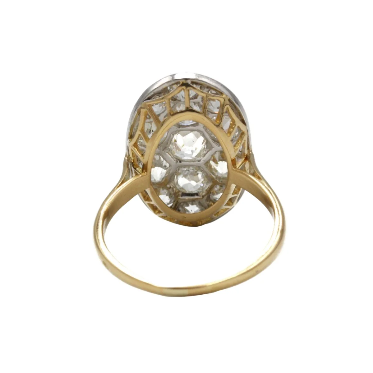Yellow gold, Platinum, and Diamond ring - Image 4