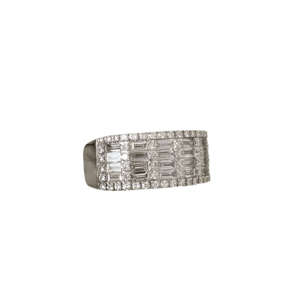 Ring at white gold and diamonds - Image 5
