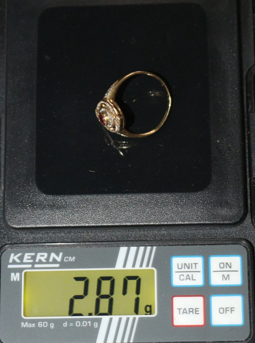 Marquise ruby ​​diamond ring  - Image 8