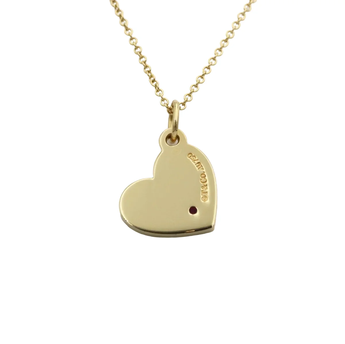 TIFFANY & CO. pendant necklace in yellow gold and sapphire - Image 2