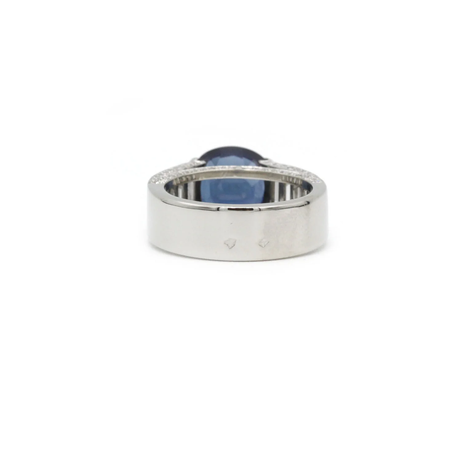 Ring - Platinum, Sapphire &amp; Diamonds - Image 3