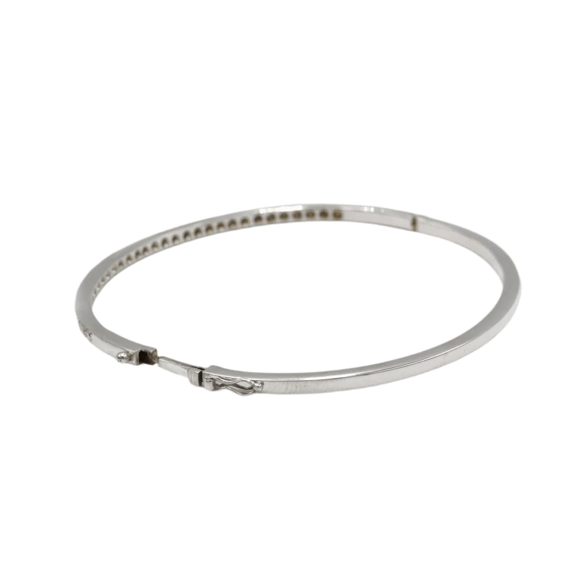 Bracelet Jonc in white gold and diamonds - Image 3