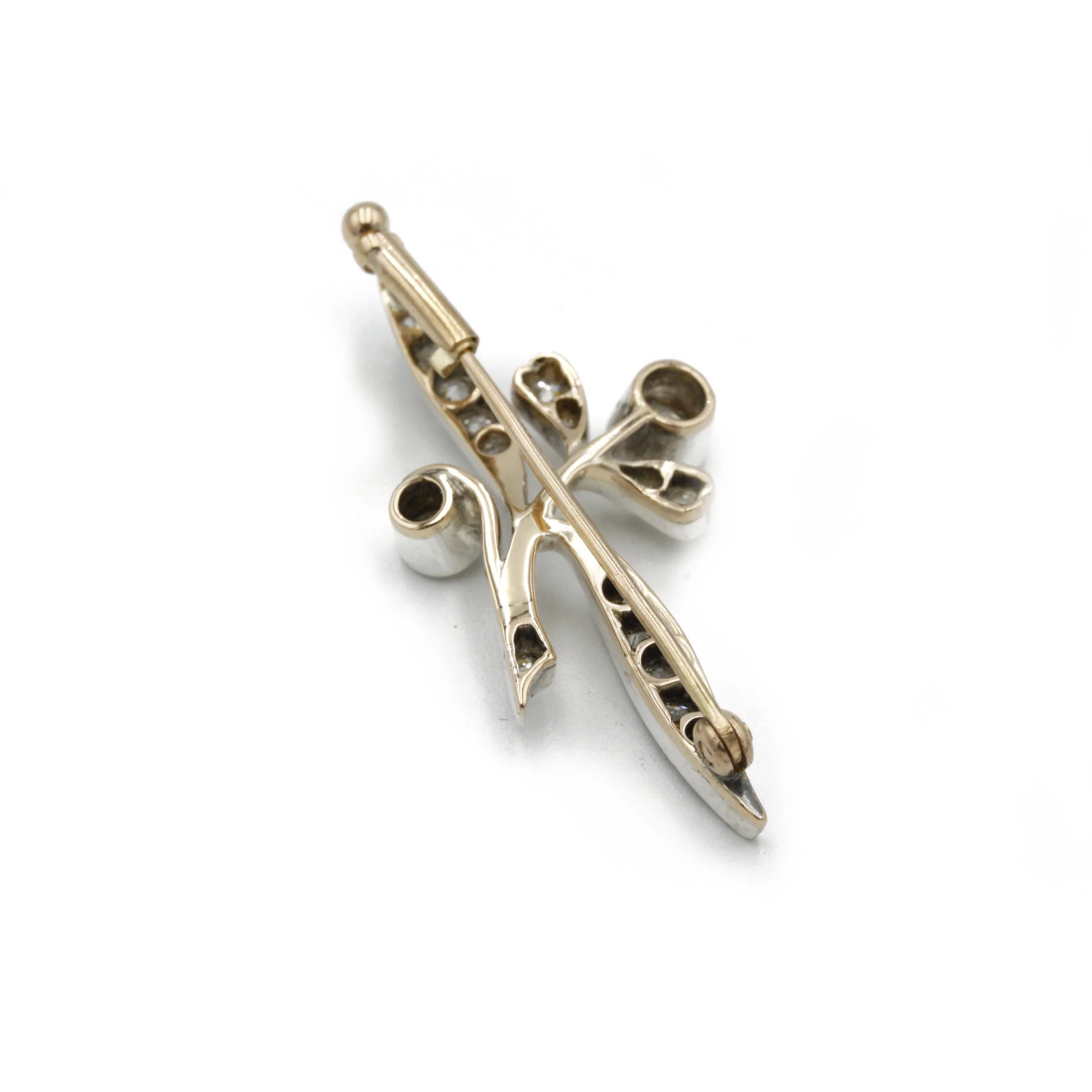 Brooch - Gold, Silver & Diamonds - Image 2