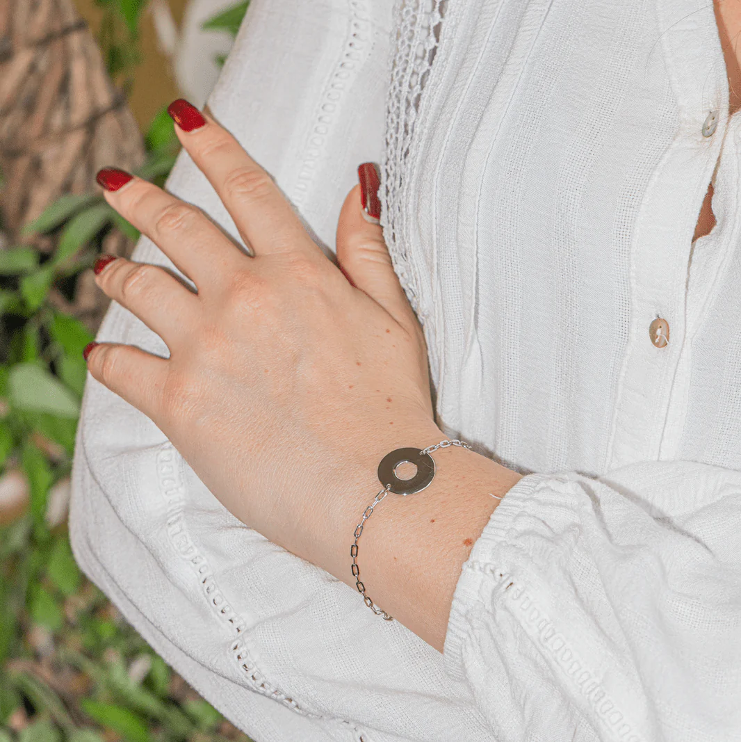 Link Bracelet in white gold - Image 2