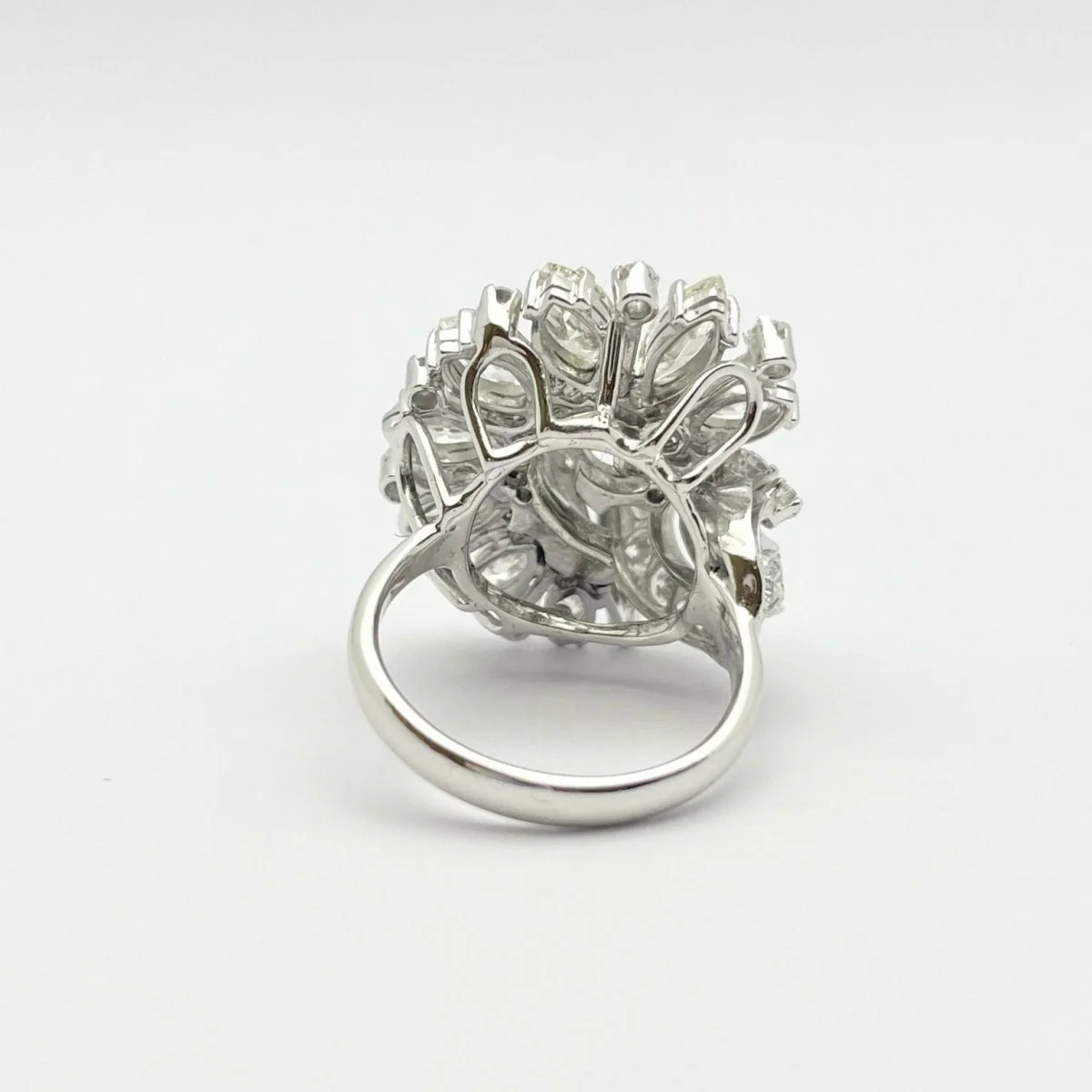Platinum and Diamond Cocktail Ring - Image 3