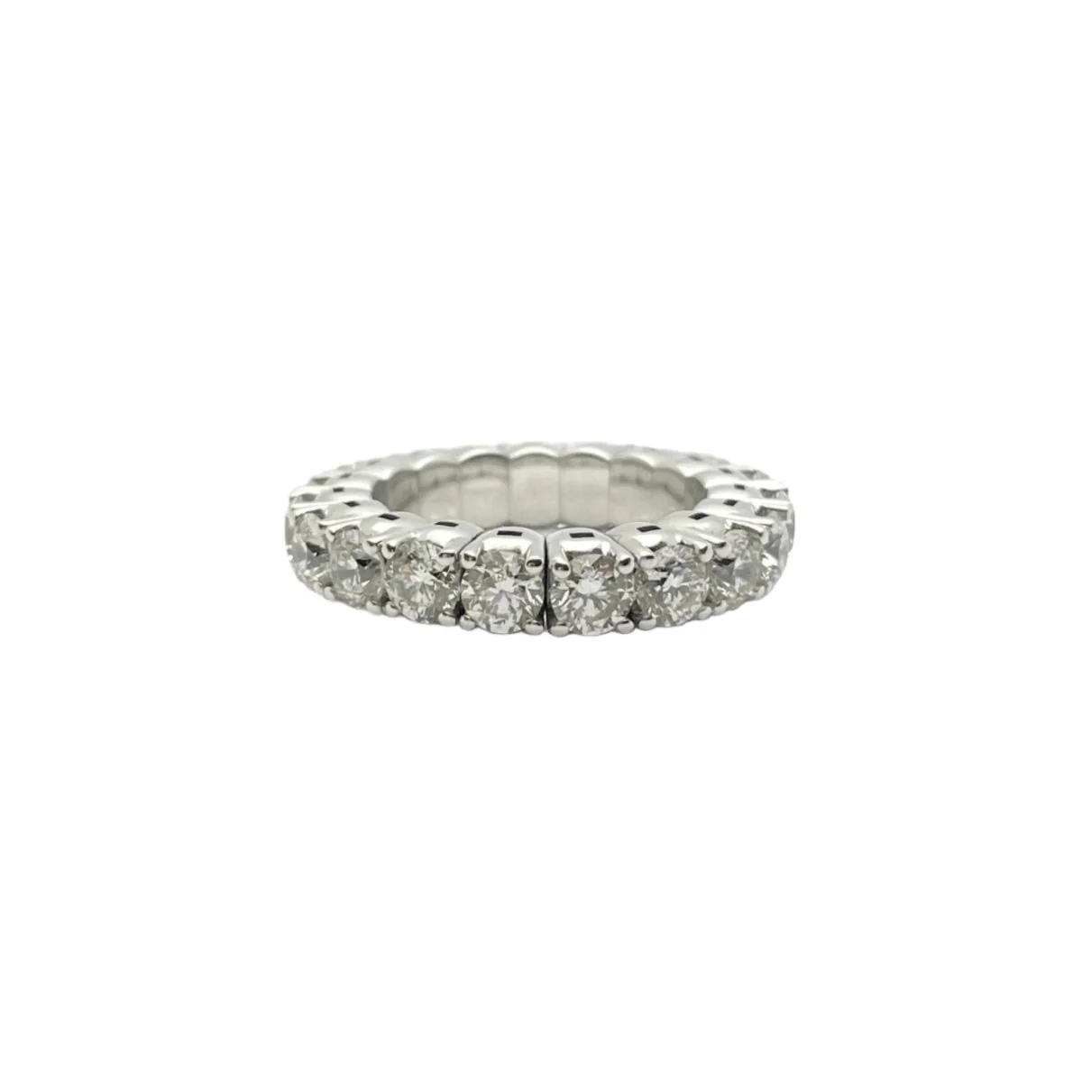 Ring in 18kt gold with diamonds natural ct 3.75 VVS G