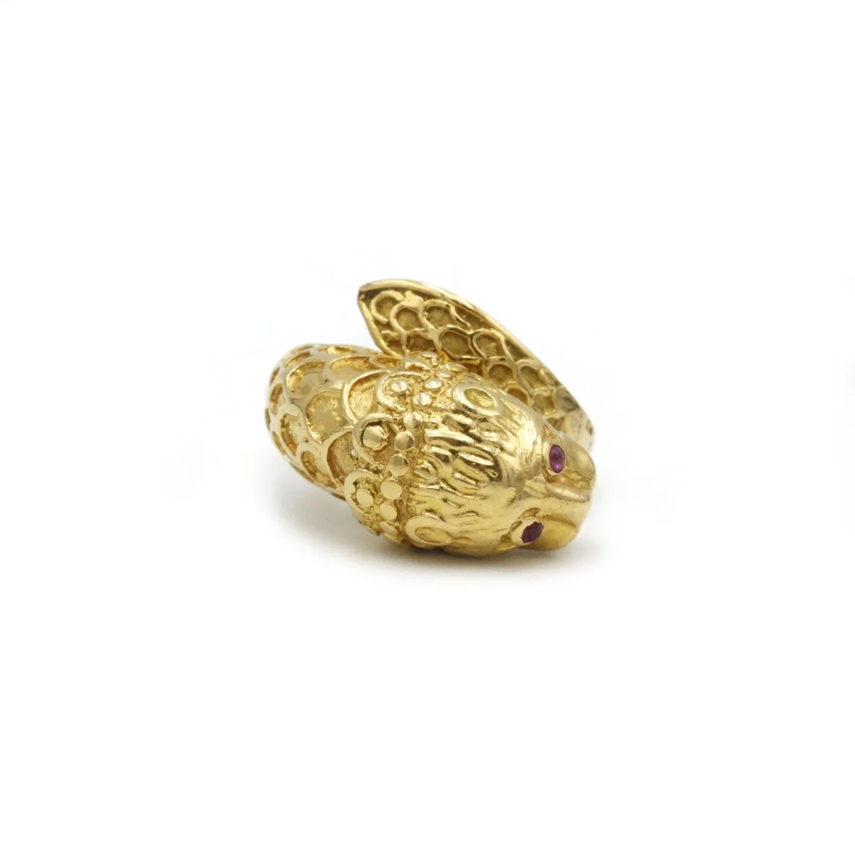 Lion Ring - Gold & Ruby