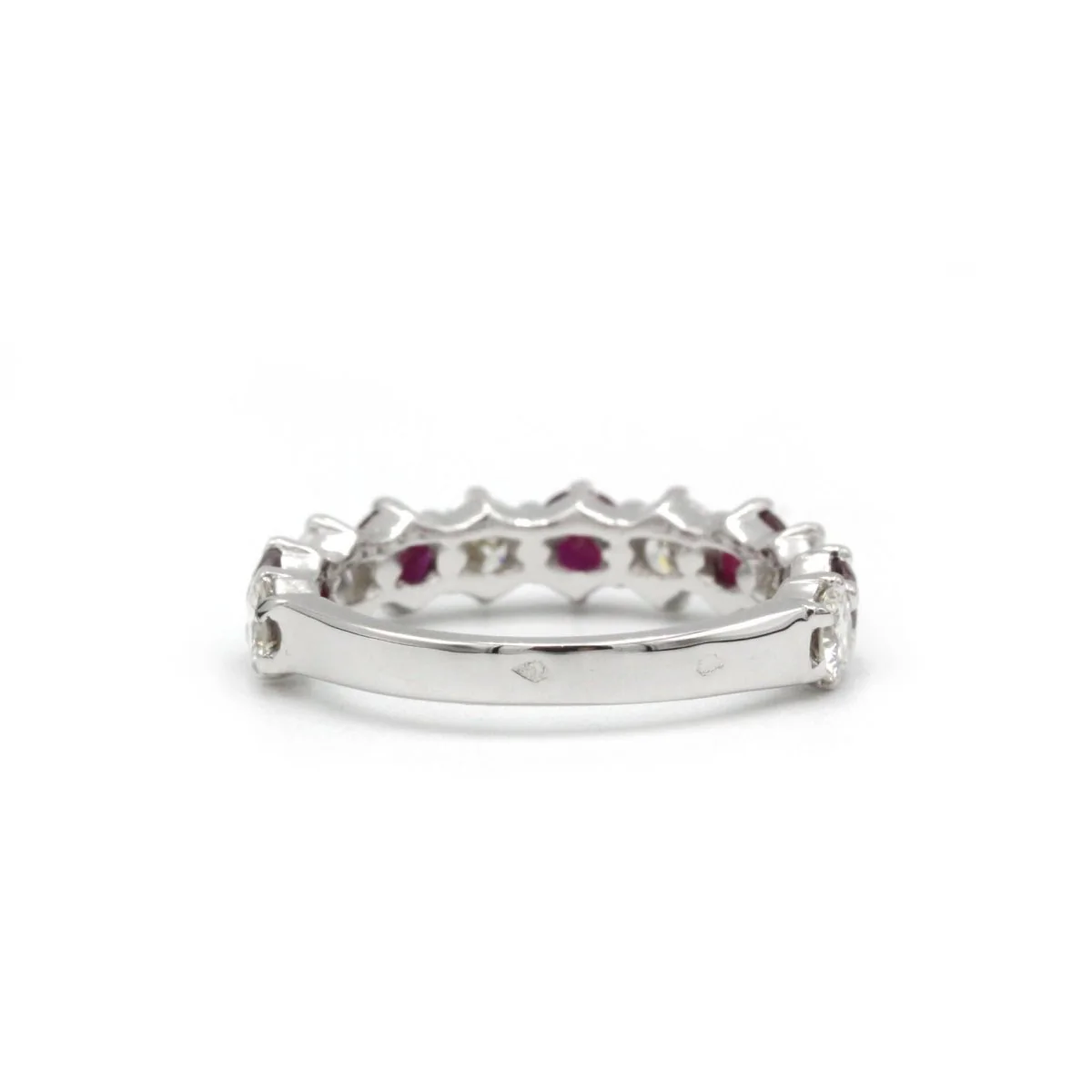 Ring Alliance in white gold, ruby and diamonds - Image 3