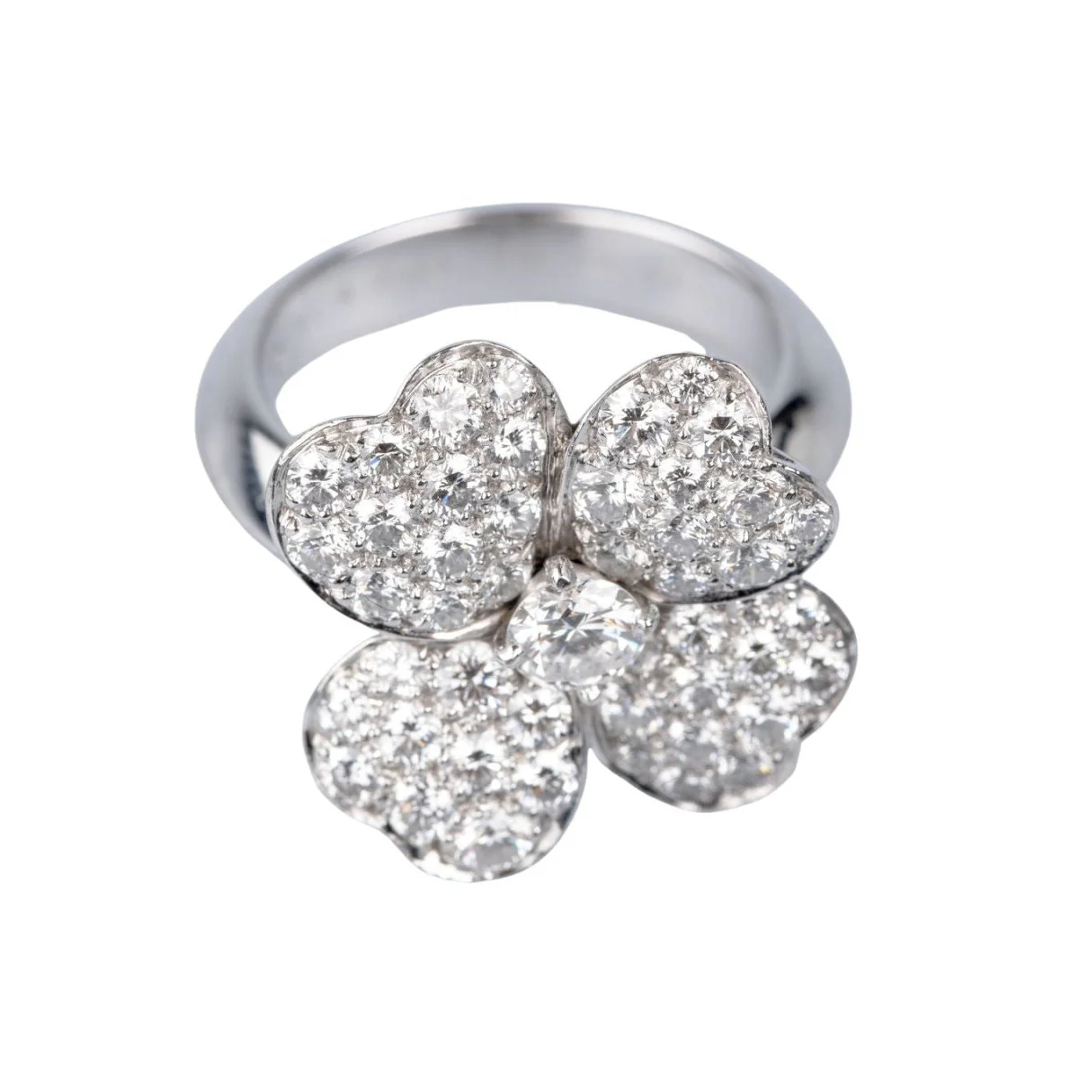 VAN CLEEF &amp; ARPELS “Cosmos” ring in white gold adorned with 53 diamonds - Image 2
