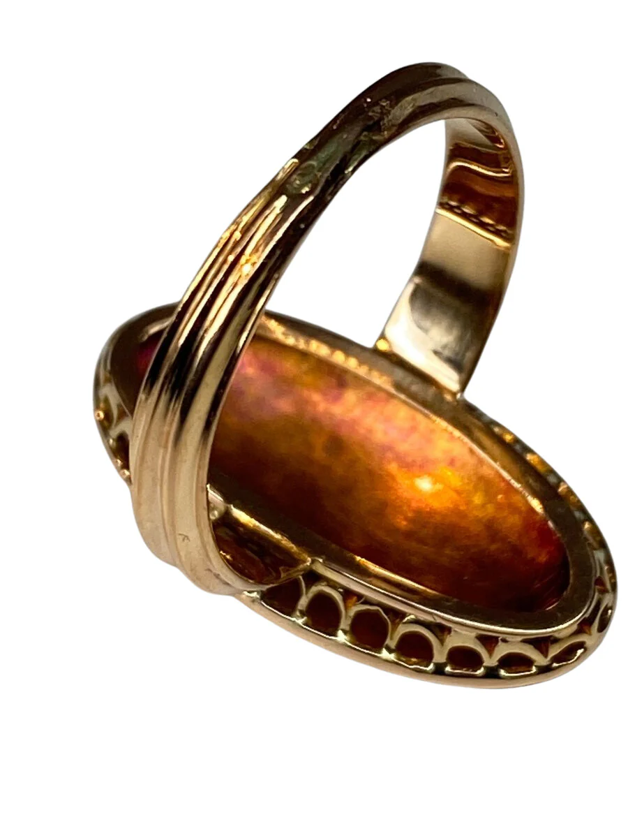 18-carat gold “marquise” ring set with fine pearls and diamonds circa 1880 - Image 3