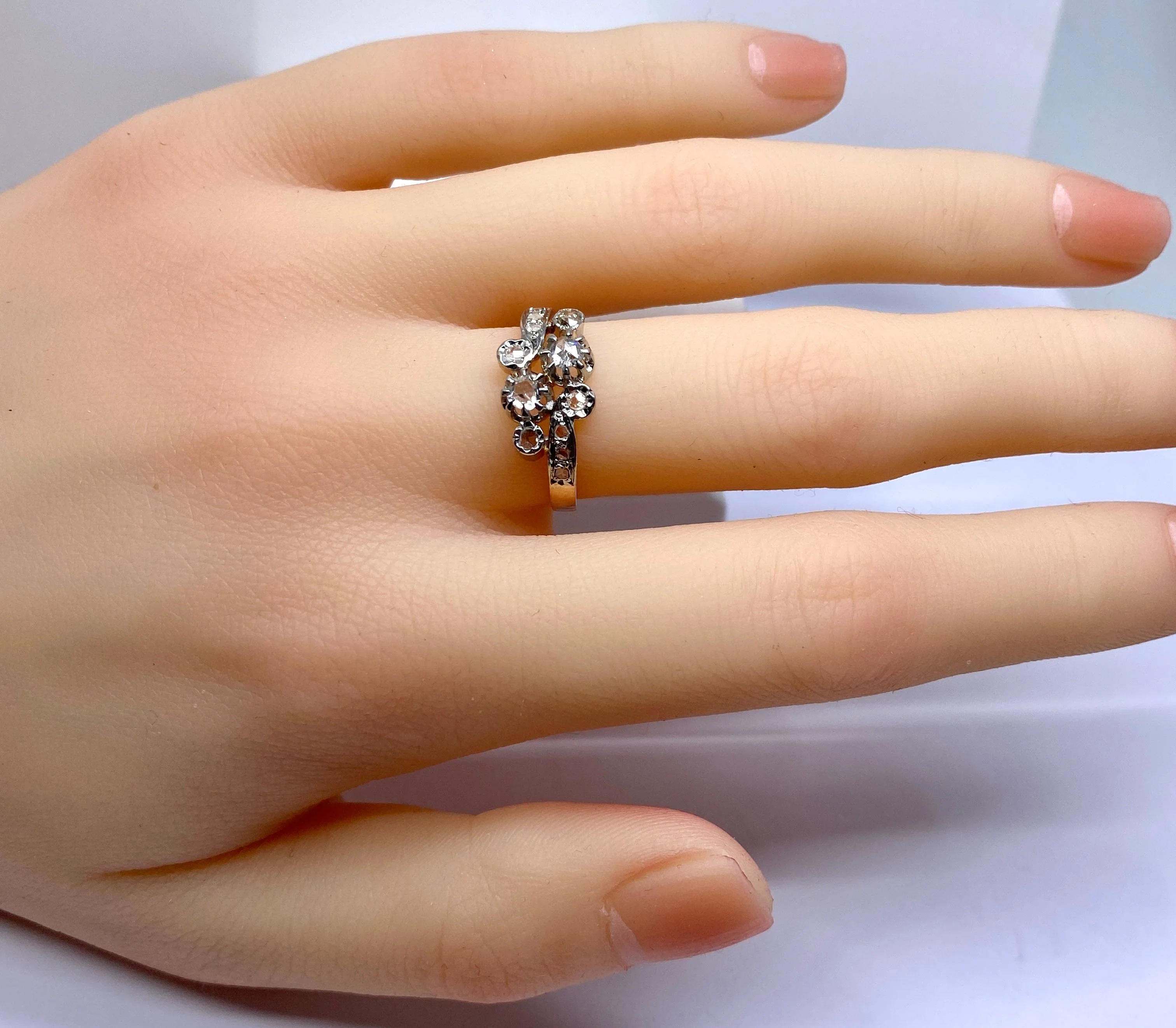 Ring at yellow gold and diamonds - Image 6