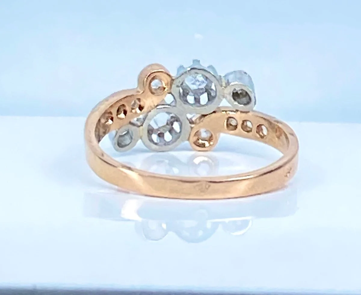 Ring at yellow gold and diamonds - Image 7