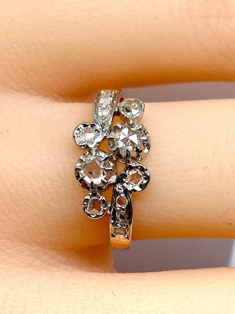Ring at yellow gold and diamonds - Image 8