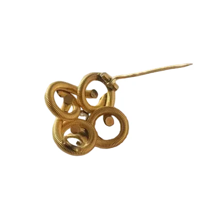 Yellow gold, Platinum and Diamond Brooch Pin - Image 4